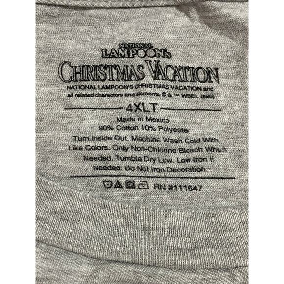 Christmas Vacation T-Shirt – Gray – Electrocution Santa Graphic Size 4XLT - Picture 4 of 7